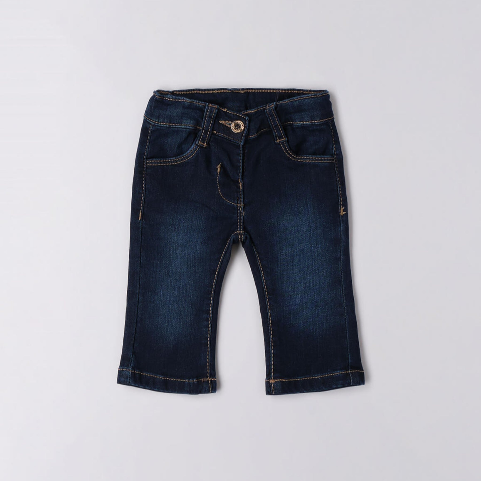 Jeans Denim Maglia Cotone Stretch Neonata Blu 3F740/7750 corredino e abbigliamento neonato | NANU' BABY
