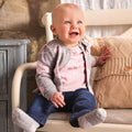 Jeans Denim Maglia Cotone Stretch Neonata Blu 3F740/7750 corredino e abbigliamento neonato | NANU' BABY