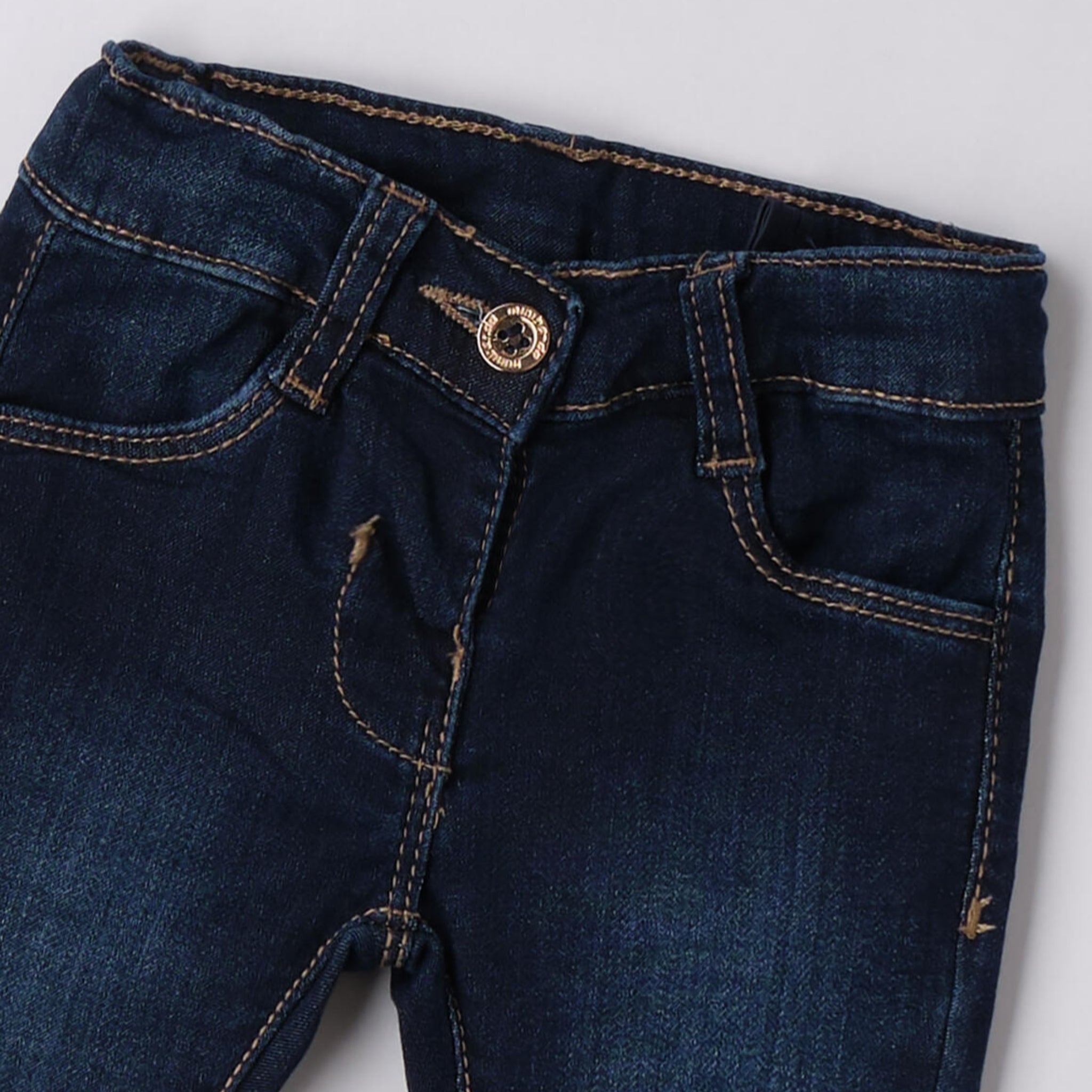 Jeans Denim Maglia Cotone Stretch Neonata Blu 3F740/7750 corredino e abbigliamento neonato | NANU' BABY