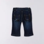 Jeans Denim Maglia Cotone Stretch Neonata Blu 3F740/7750 corredino e abbigliamento neonato | NANU' BABY