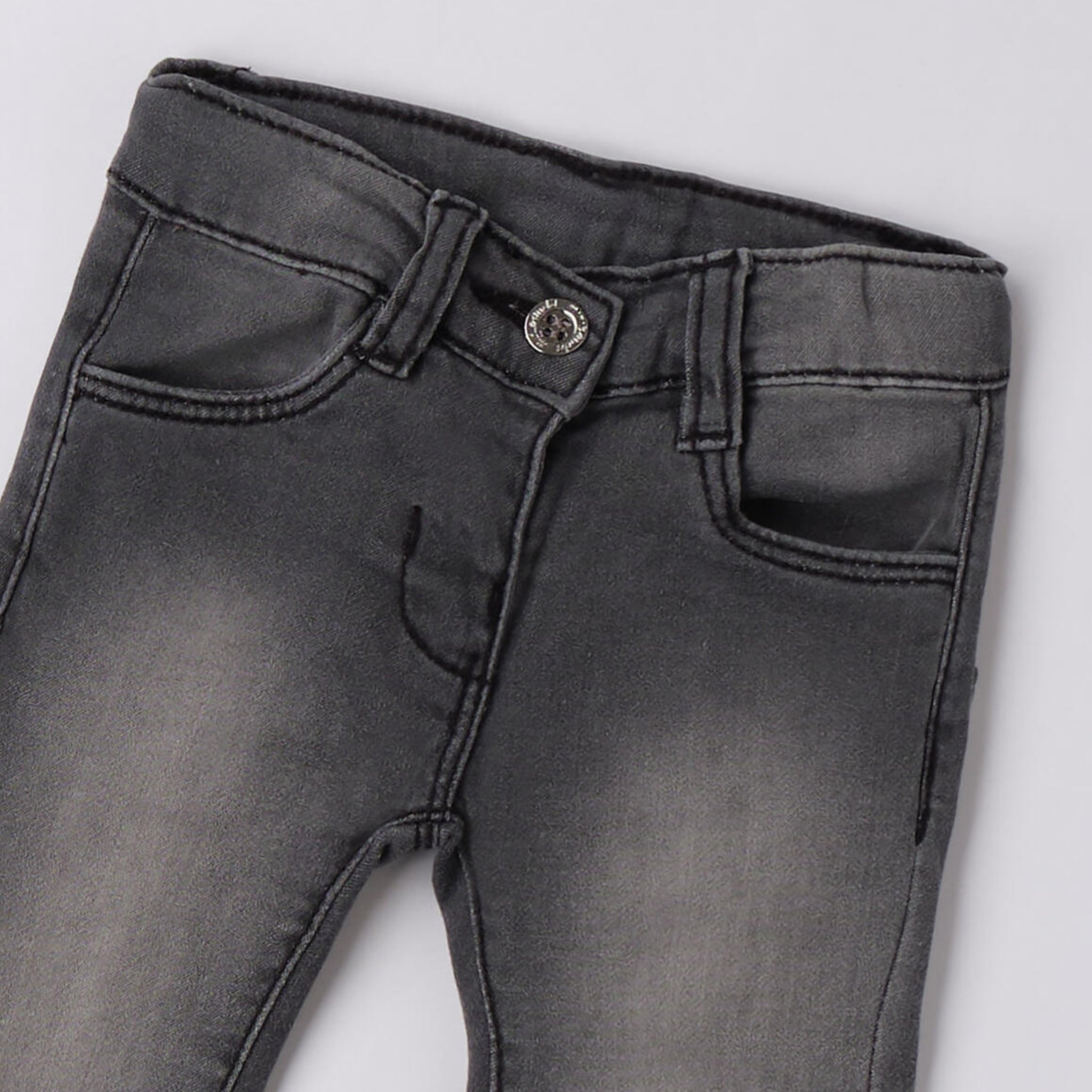 Jeans Denim Maglia Cotone Stretch Neonata Grigio 3F740/7992 corredino e abbigliamento neonato | NANU' BABY