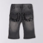 Jeans Denim Maglia Cotone Stretch Neonata Grigio 3F740/7992 corredino e abbigliamento neonato | NANU' BABY