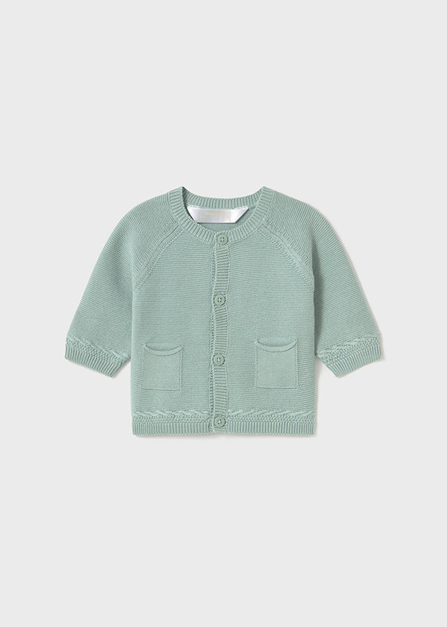 Classic Green Cotton Cardigan 1393/V