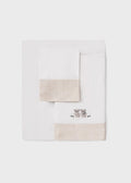 Lenzuolino Cotone Ricamato Avorio 9121/88 corredino e abbigliamento neonato | NANU' BABY