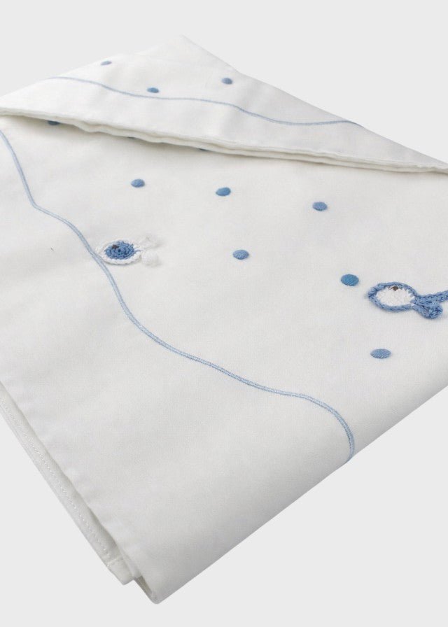 Lenzuolino Cotone Ricami Mare DORY/LN corredino e abbigliamento neonato | NANU' BABY