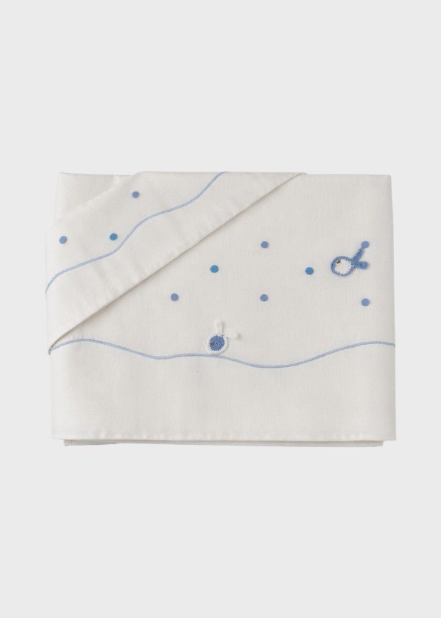 Lenzuolino Cotone Ricami Mare DORY/LN corredino e abbigliamento neonato | NANU' BABY