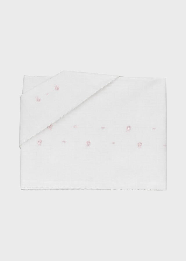 Lenzuolino Cotone Roselline Rosa MARCO/LN corredino e abbigliamento neonato | NANU' BABY