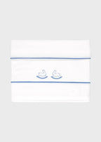 Lenzuolino Neonato Cotone Ricamo Cielo C63404/C - B corredino e abbigliamento neonato | NANU' BABY