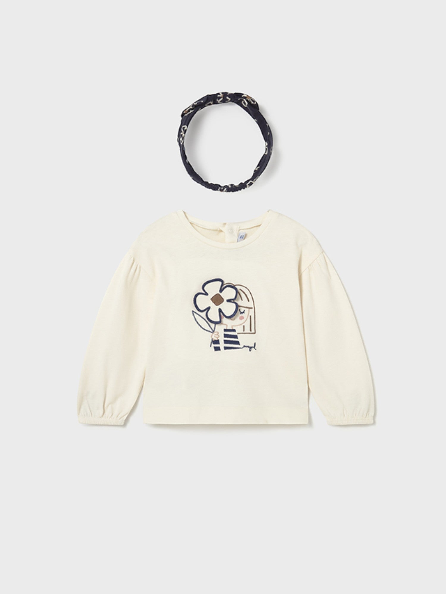 Maglietta cerchietto Bimba PANNA 2078/26 corredino e abbigliamento neonato | NANU' BABY