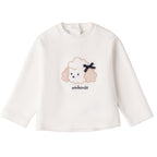 Maglietta Interlock Cotone Bimba Bianco 3F715/112 corredino e abbigliamento neonato | NANU' BABY