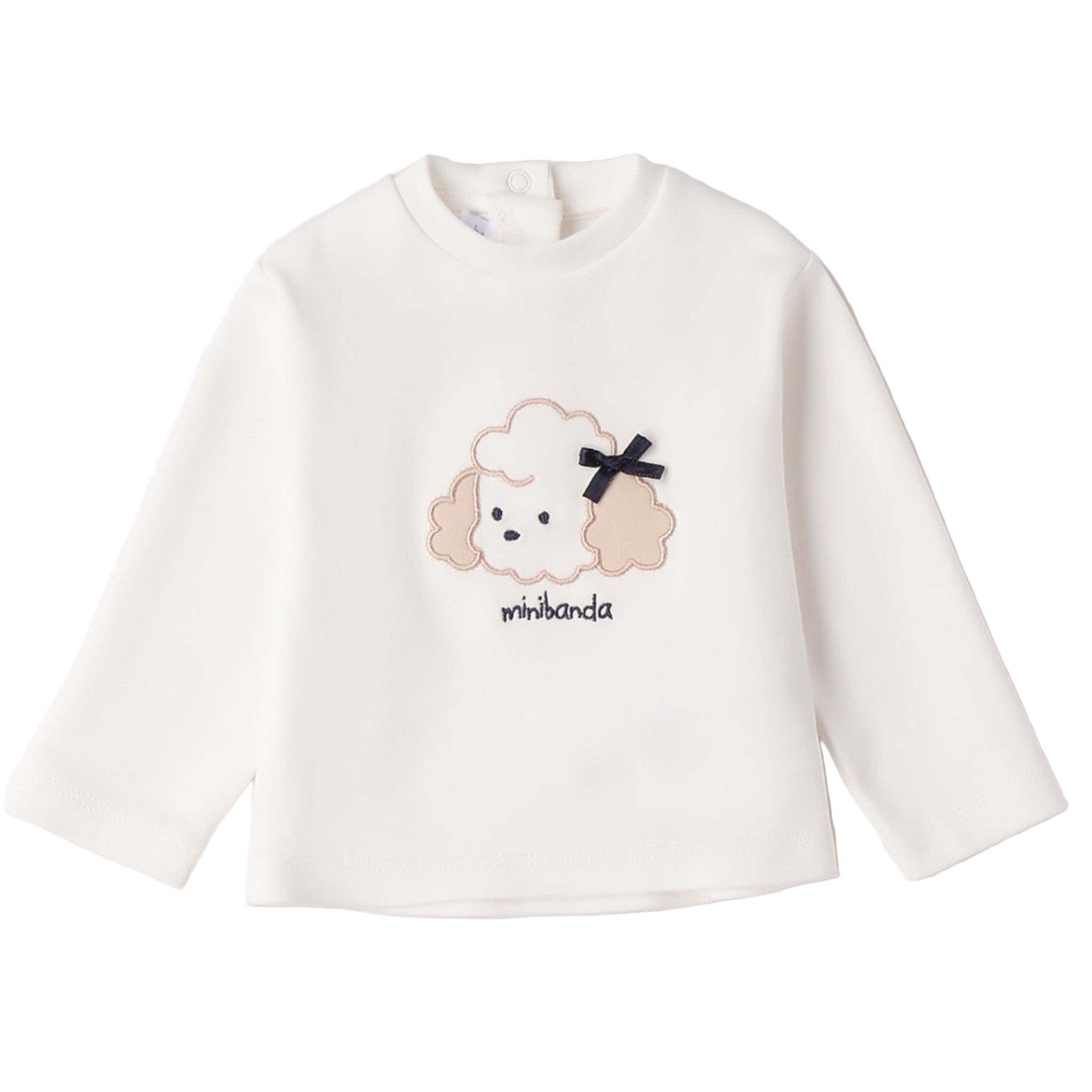 Maglietta Interlock Cotone Bimba Bianco 3F715/112 corredino e abbigliamento neonato | NANU' BABY