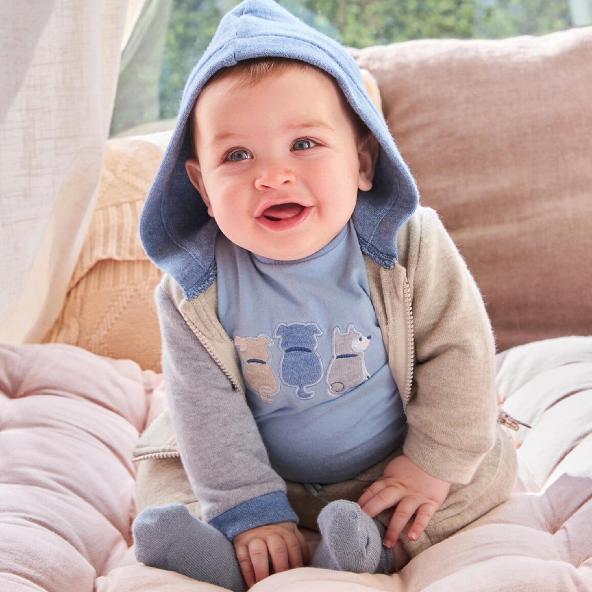 Maglietta Jersey Cotone Manopesca Bimbo Blu 3F611/3964 corredino e abbigliamento neonato | NANU' BABY