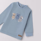 Maglietta Jersey Cotone Manopesca Bimbo Blu 3F611/3964 corredino e abbigliamento neonato | NANU' BABY