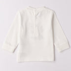 Maglietta Jersey Cotone Ricamo Bimbo Bianco 3F612/112 corredino e abbigliamento neonato | NANU' BABY