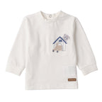 Maglietta Jersey Cotone Ricamo Bimbo Bianco 3F614/112 corredino e abbigliamento neonato | NANU' BABY