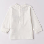 Maglietta Jersey Cotone Ricamo Bimbo Bianco 3F614/112 corredino e abbigliamento neonato | NANU' BABY