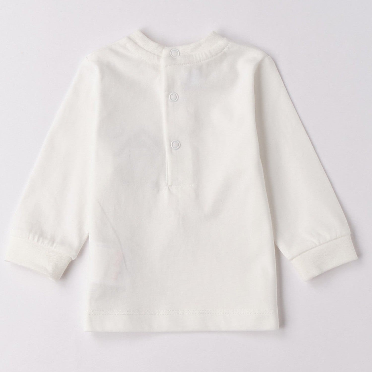 Maglietta Jersey Cotone Ricamo Bimbo Bianco 3F614/112 corredino e abbigliamento neonato | NANU' BABY
