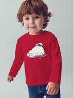 Maglietta m/l applicazione Bimbo Rosso 2071/43 corredino e abbigliamento neonato | NANU' BABY
