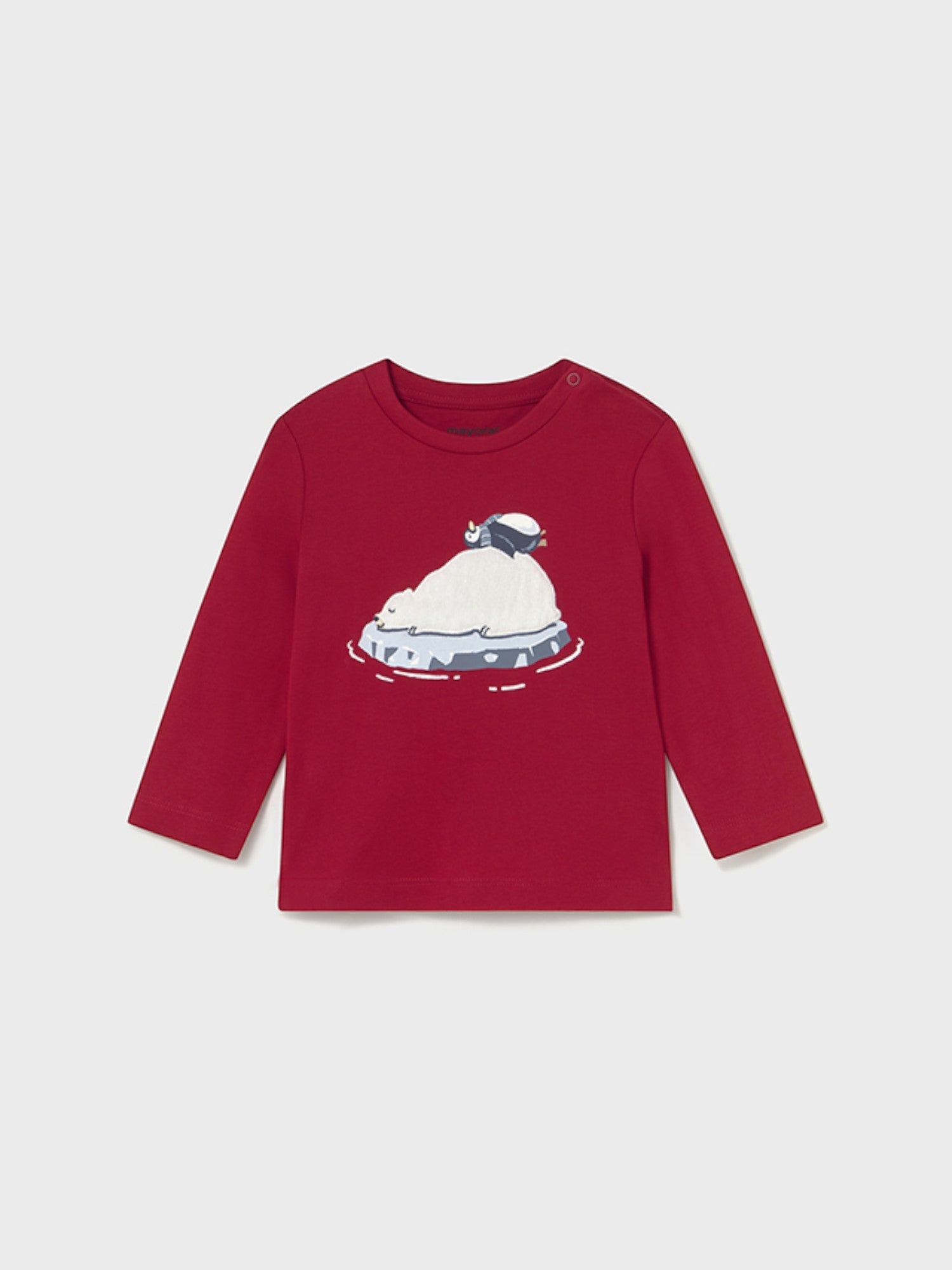 Maglietta m/l applicazione Bimbo Rosso 2071/43 corredino e abbigliamento neonato | NANU' BABY