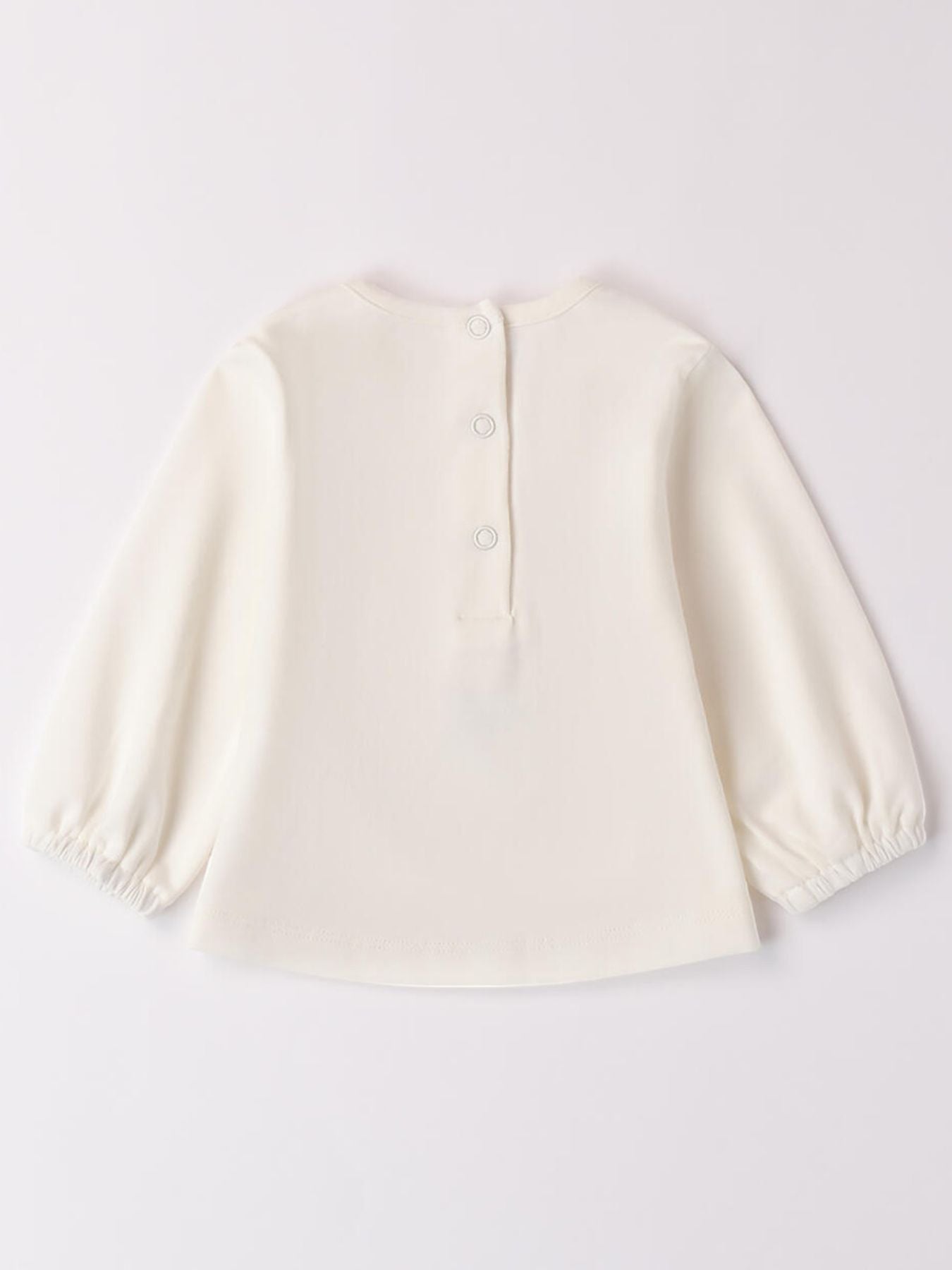 Maglietta per bimba con gatto Bimba PANNA 3A762 corredino e abbigliamento neonato | NANU' BABY
