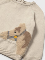 Maglioncino intarsio animal Bimbo Beige 2345/22 corredino e abbigliamento neonato | NANU' BABY