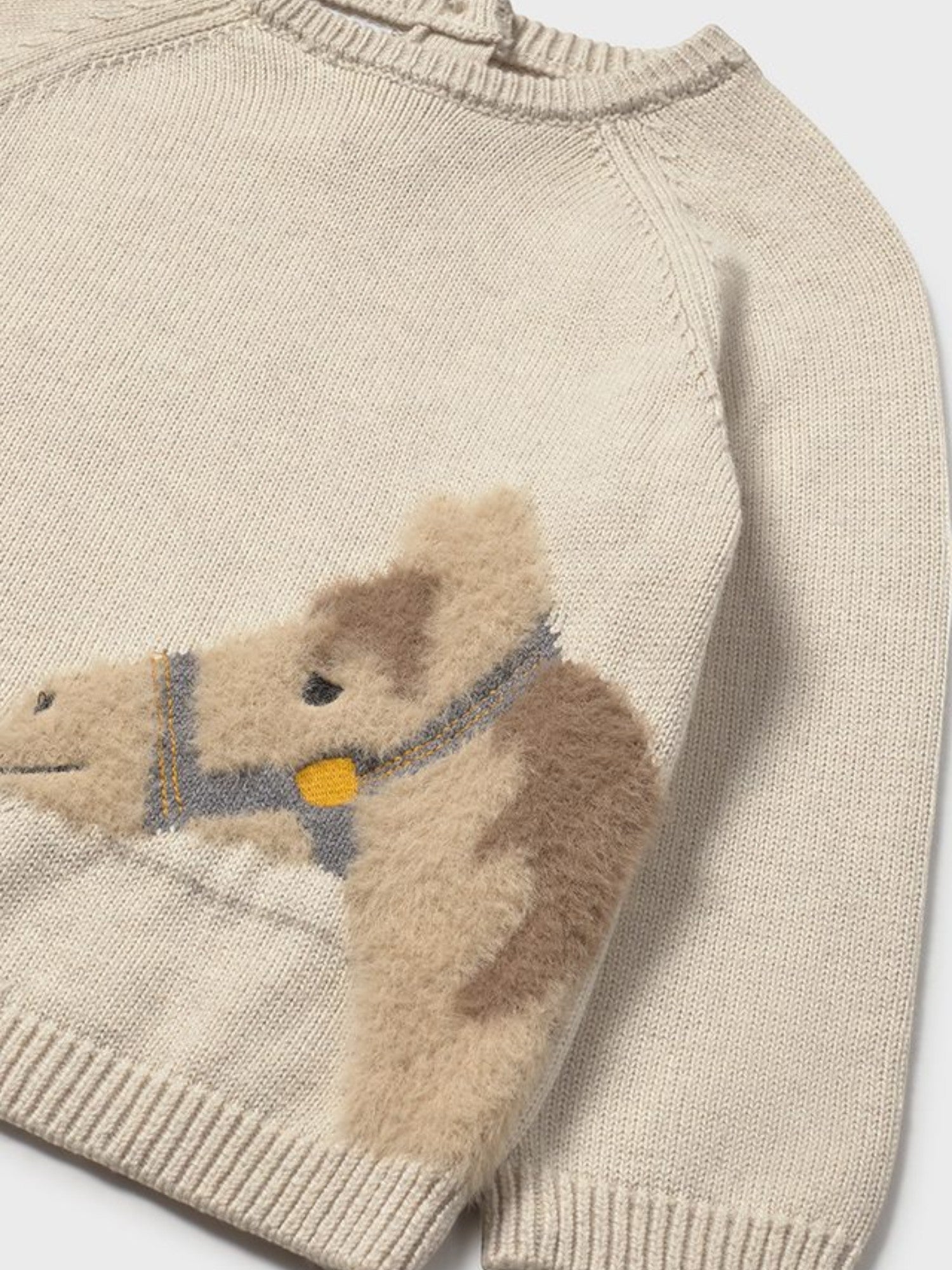 Maglioncino intarsio animal Bimbo Beige 2345/22 corredino e abbigliamento neonato | NANU' BABY