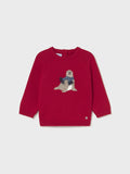 Maglioncino intarsio animal Bimbo Rosso 2345/21 corredino e abbigliamento neonato | NANU' BABY