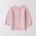 Maglioncino Tricot Cotone Lana Bimba Rosa 3F704/2714 corredino e abbigliamento neonato | NANU' BABY
