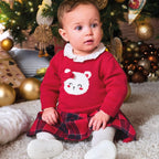 Maglioncino Tricot Cotone Lana Bimba Rosso 3F704/2253 corredino e abbigliamento neonato | NANU' BABY