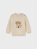 Maglione intarsi grande Bimbo Beige 2341/59 corredino e abbigliamento neonato | NANU' BABY