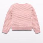 Maglione jacquard ciniglia Bimba Rosa 5828/8 corredino e abbigliamento neonato | NANU' BABY