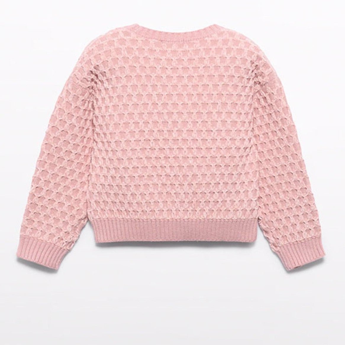 Maglione jacquard ciniglia Bimba Rosa 5828/8 corredino e abbigliamento neonato | NANU' BABY