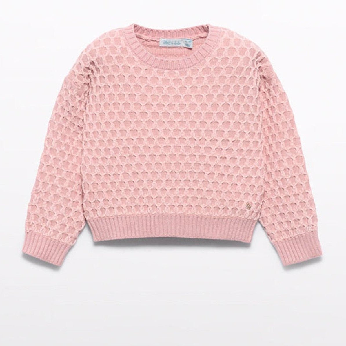 Maglione jacquard ciniglia Bimba Rosa 5828/8 corredino e abbigliamento neonato | NANU' BABY
