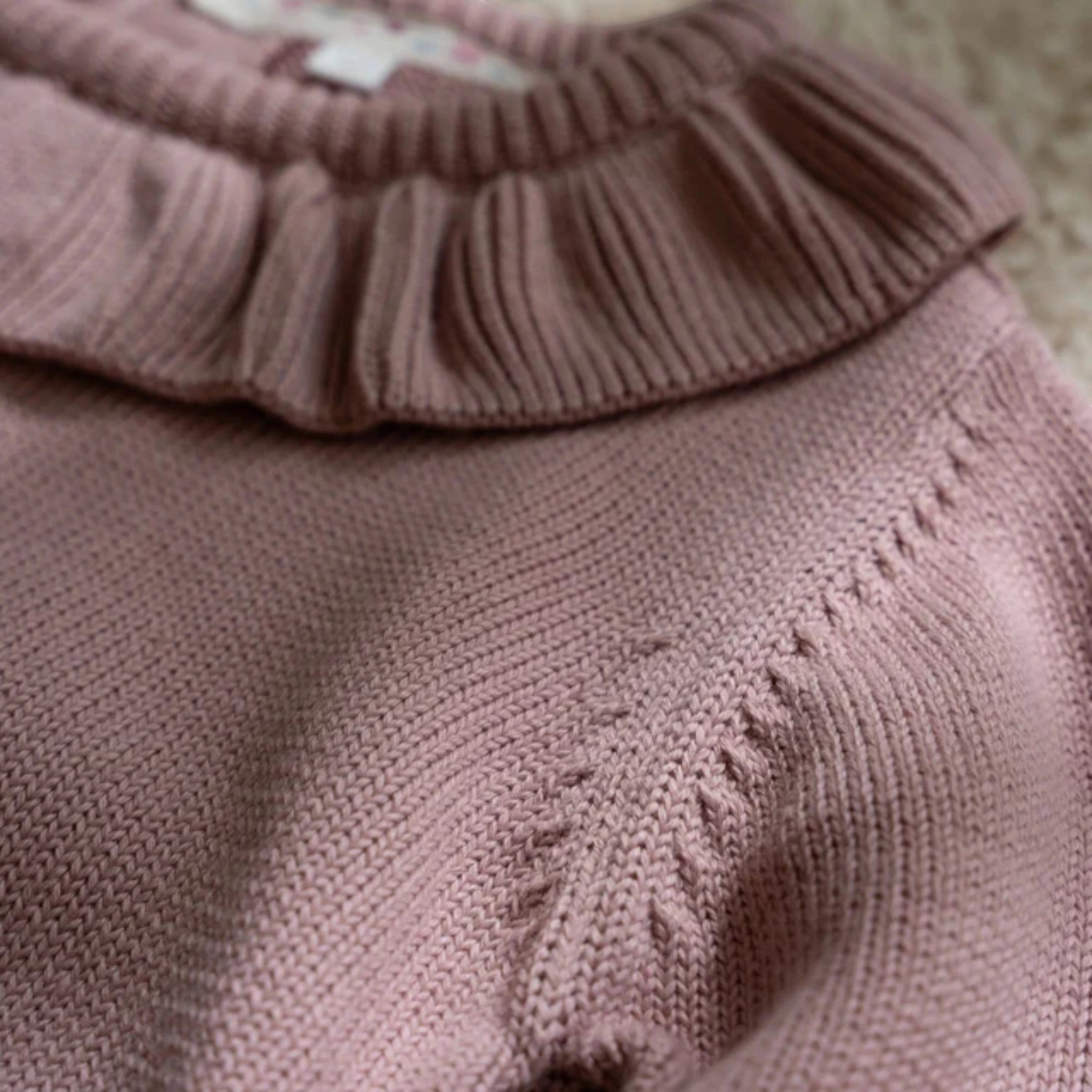 Maglione lavorato a maglia - Giardino delle fate Bimba Rosa CL25092019 corredino e abbigliamento neonato | NANU' BABY