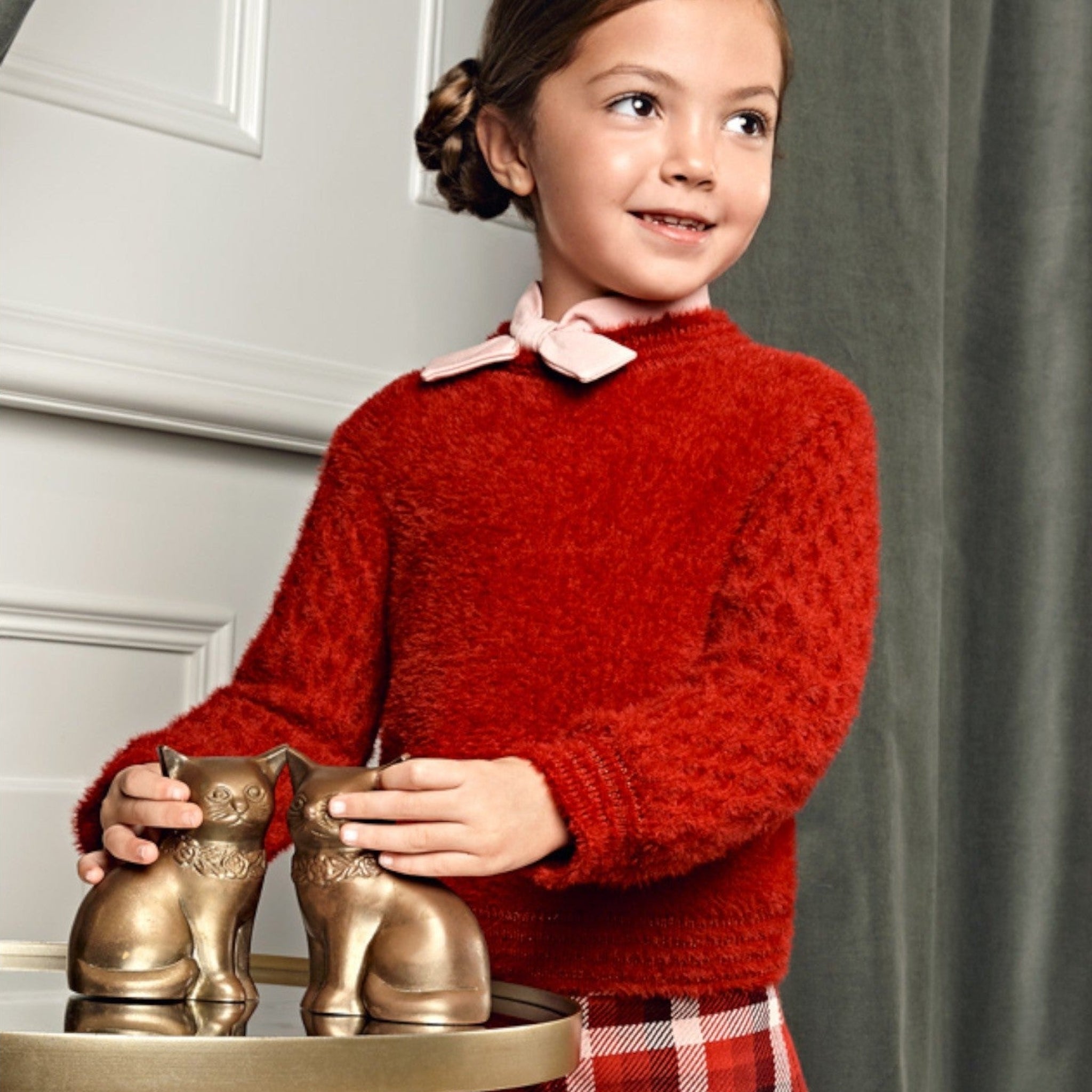 Maglione pelo Bimba Rosso 5827/71 corredino e abbigliamento neonato | NANU' BABY