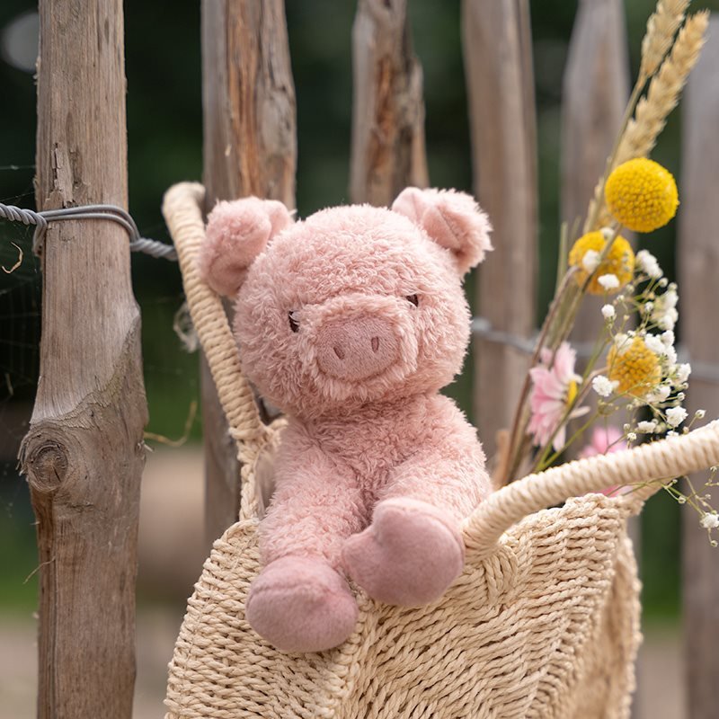 Maialino da coccolare 17 cm Piccola fattoria ROSA LD8828 corredino e abbigliamento neonato | NANU' BABY