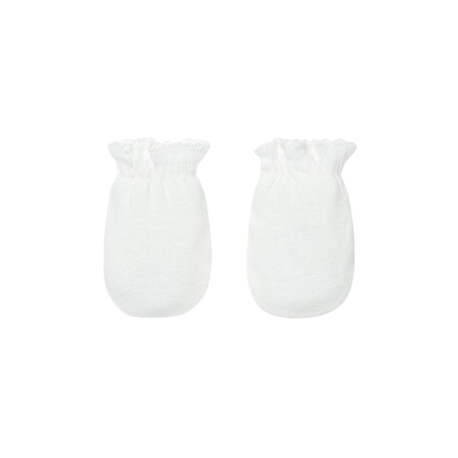 Manopoline Cotone Neonato Bianco 8800 corredino e abbigliamento neonato | NANU' BABY