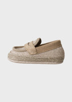 Mocassino Lino Elegante Beige SM41159/T37 corredino e abbigliamento neonato | NANU' BABY