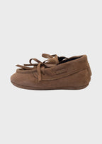 Mocassino Pelle Scamosciata Marrone SM4180T/T04/M corredino e abbigliamento neonato | NANU' BABY