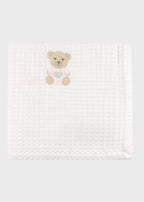 Mussolina Teddy Ricamato Rosa EK60QU/R corredino e abbigliamento neonato | NANU' BABY