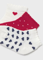 Pack 3 Calzini Cotone Rosso 10141/42 corredino e abbigliamento neonato | NANU' BABY