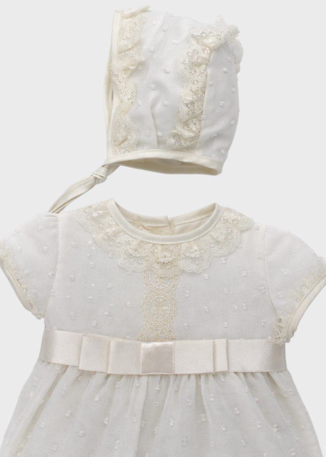 Pagliaccetto Cerimonia Lino Panna 23523 corredino e abbigliamento neonato | NANU' BABY