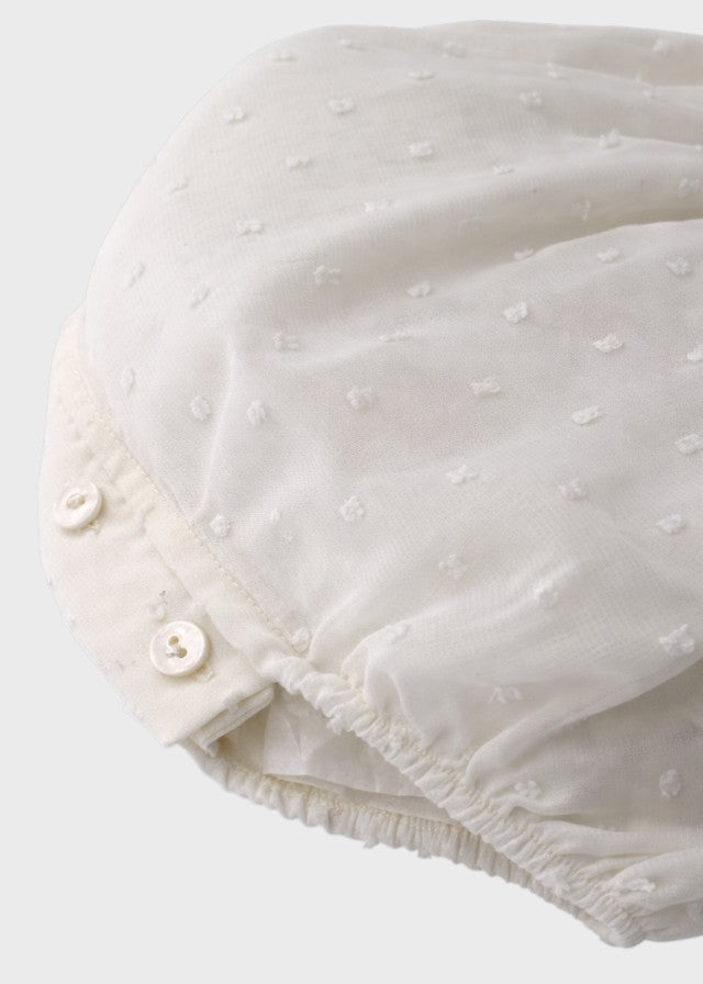 Pagliaccetto Cerimonia Lino Panna 23523 corredino e abbigliamento neonato | NANU' BABY