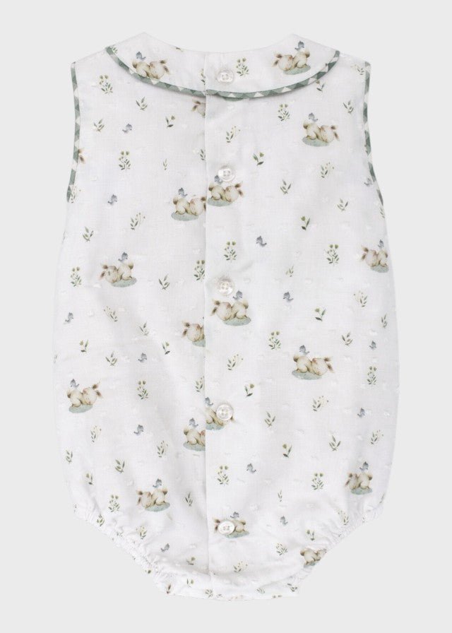 Pagliaccetto Coniglietti Verde 0906/24 corredino e abbigliamento neonato | NANU' BABY