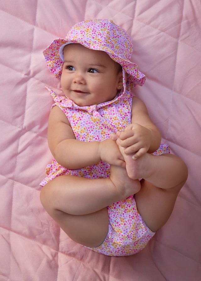 Pagliaccetto Cotone Cappello Rosa 1632/24 corredino e abbigliamento neonato | NANU' BABY