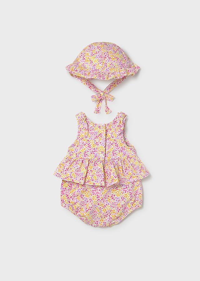 Pagliaccetto Cotone Cappello Rosa 1632/24 corredino e abbigliamento neonato | NANU' BABY