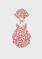 Pagliaccetto Cotone Cappello Rosso 1632/25 corredino e abbigliamento neonato | NANU' BABY
