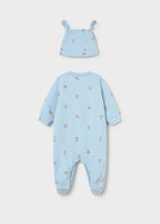 Pagliaccetto Cotone Cappello Turchese 1718/69 corredino e abbigliamento neonato | NANU' BABY