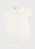 Pagliaccetto Cotone Trecce Bianco 351 corredino e abbigliamento neonato | NANU' BABY