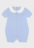 Pagliaccetto Cotone Trecce Cielo 351 corredino e abbigliamento neonato | NANU' BABY
